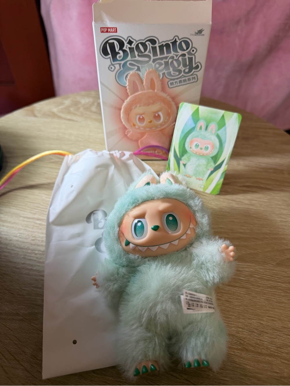 Authentic POP MART Big Into Energy serenity color labubu- Kids Accessory
